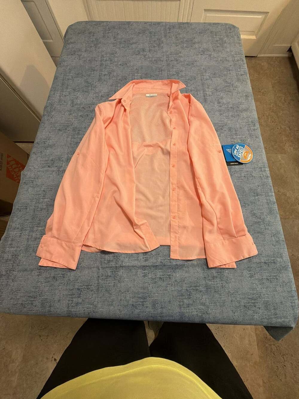 Columbia PFG Women's XL Orange Peach Vented Long Sleeve Fishing Shirt